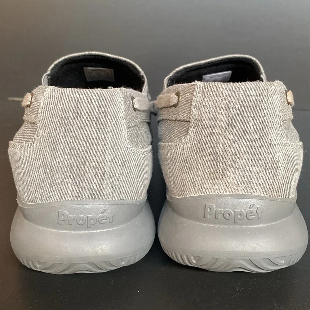Propet Viasol Mens Canvas Slip On Lightweight Grey Sz 11
